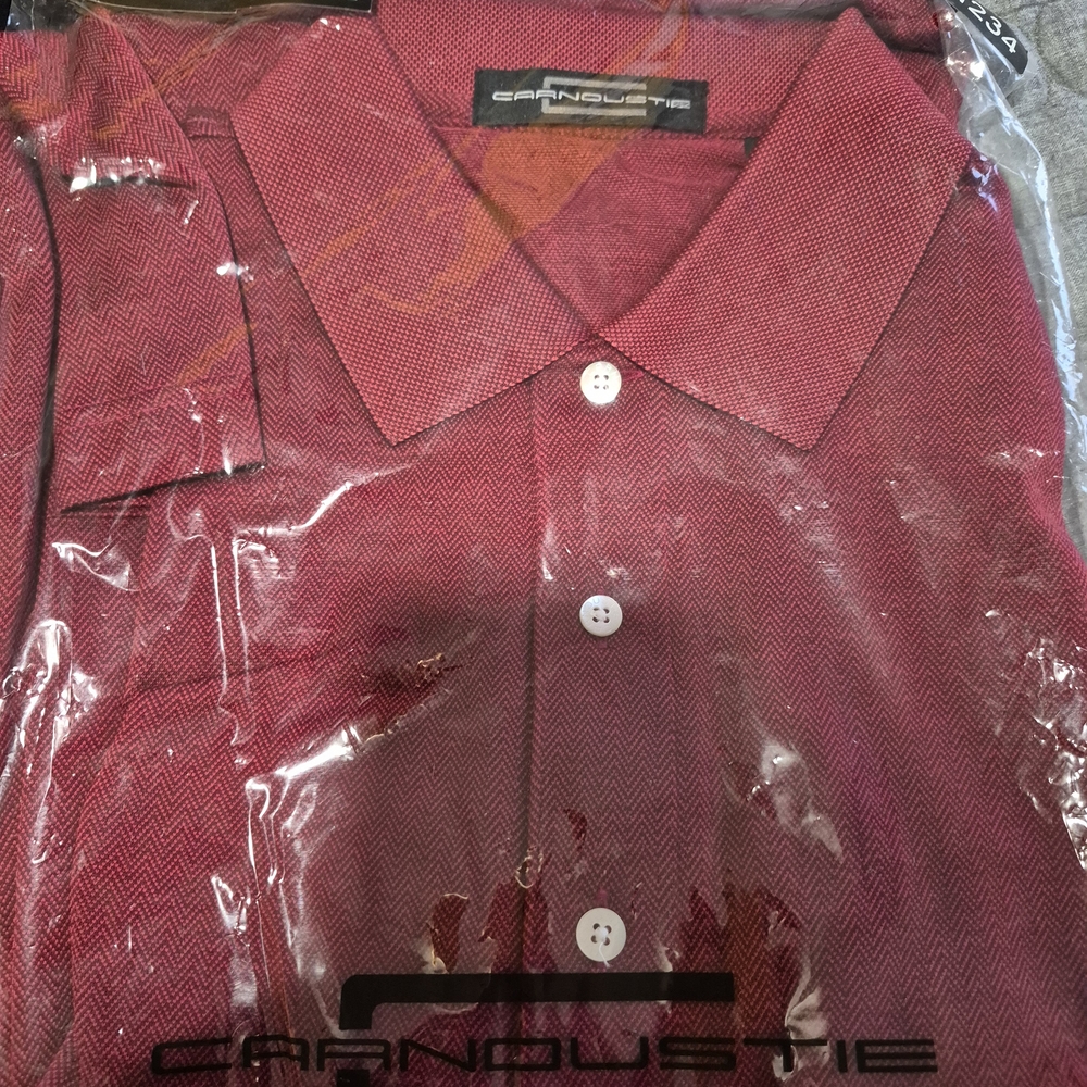 Carnoustie Men's Casual Red Button Down Shirt